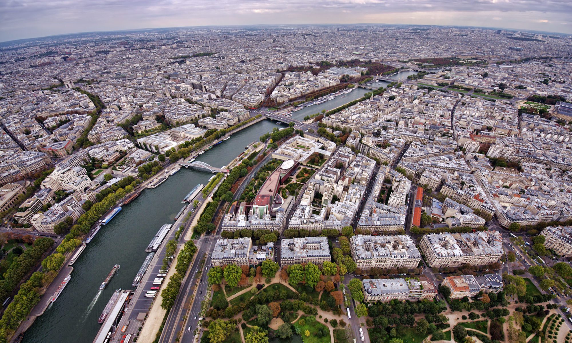 Paris scene city, view from eiffel tower, france