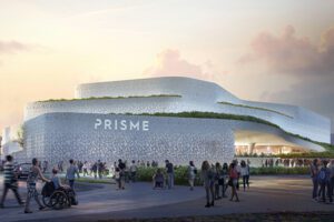 Le Prisme a été conçu selon les règles de la conception universelle et disposera de 13 000 m2 pour développer la pratique du sport pour les personnes en situation de handicap. © Demathieu Bard